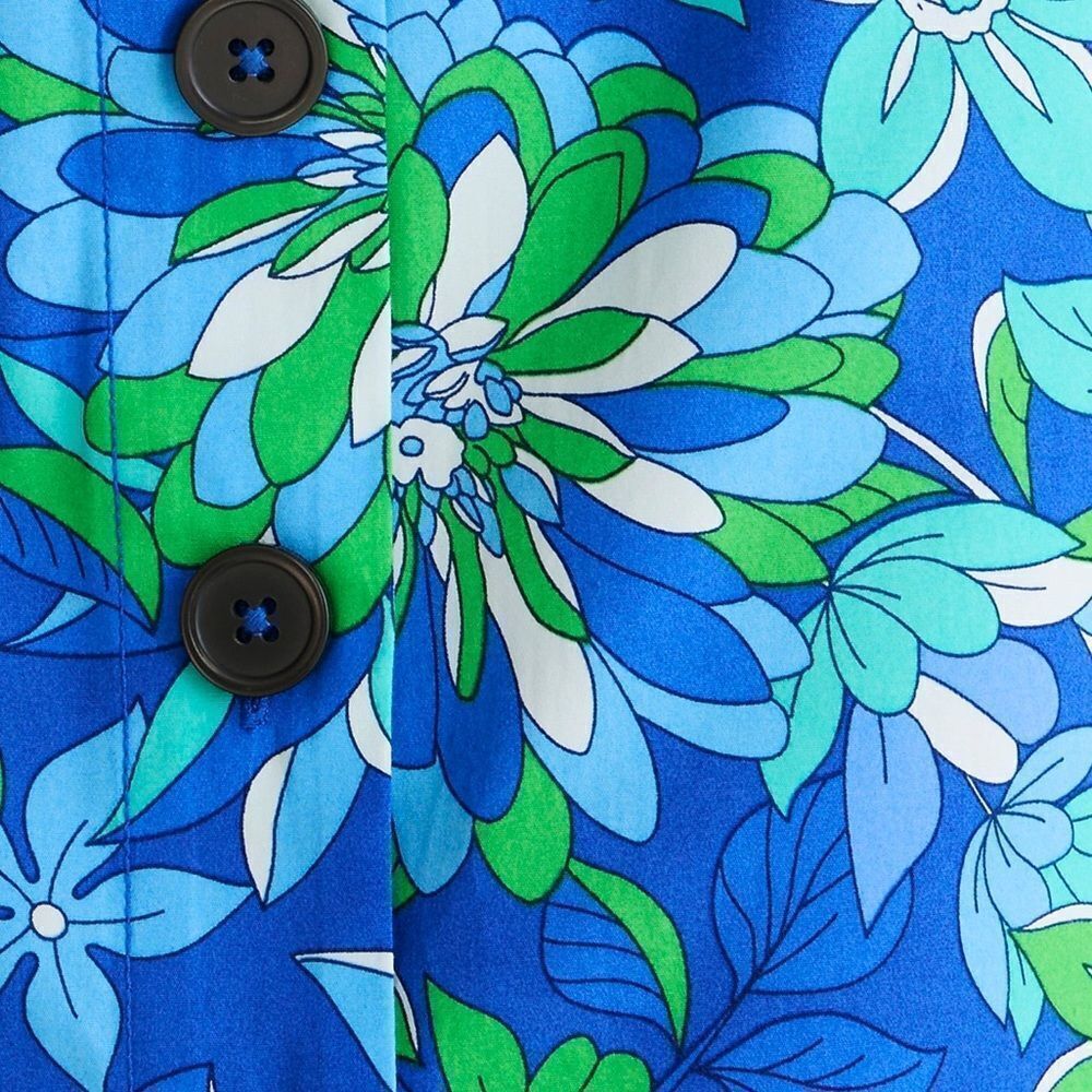 ❤️ J. Crew Blue A-Line Dress Sz. M - Picture 5 of 8